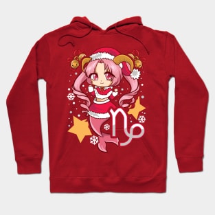 Chib Zodiac Capricorn Santa Claus Girl Manga Kawaii Hoodie